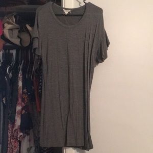 LOFT Gray T-shirt Dress XS